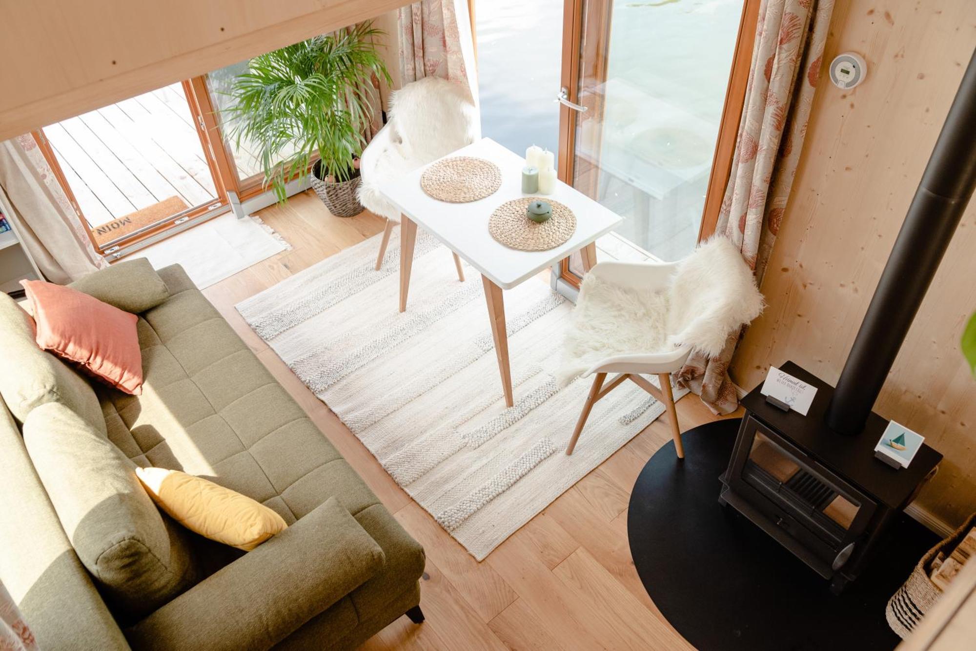 Tiny-hausboot Irene Mit Kamin Und Dachterrassenlounge * Hamburg